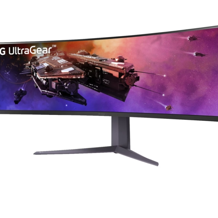 LG 45GR75DC-B, 44.5" Ultragear VA AG, 1ms, 32:9 Curved 1500R Gaming QHD (5120x1440), 200HZ, 400cd/m2, 3000:1, DCI-P3 95%, FreeSync, NVIDIA G-Sync, HDR 600 ,VRR, USB Type-C, HDMI, DisplayPort, PIP, PBP, Height, Swivel, Tilt, Black (тъмнейл - 1)