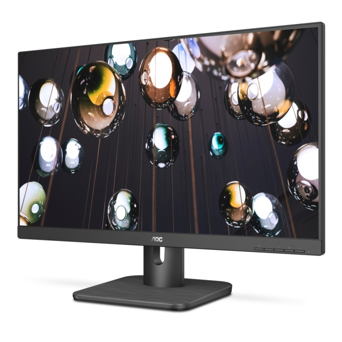 AOC 24E1Q, 23.8" WLED IPS, 1920x1080@60Hz, 5ms GtG, 250cd/m2, 1000:1, DCR 20m:1, FlickerFree, Low Blue Light, 2Wx2, Tilt, D-SUB, HDMI, DP (тъмнейл - 1)