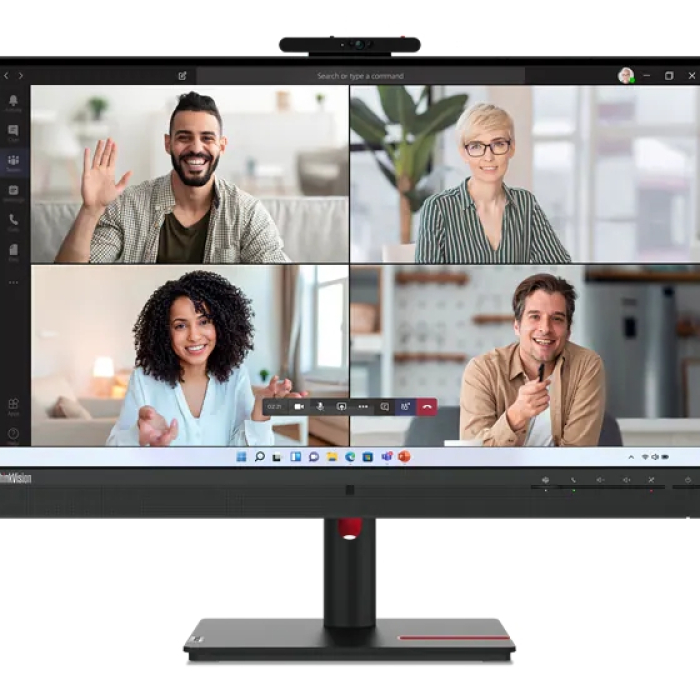 Lenovo ThinkVision T27hv-30 27" IPS, WLED, 16:9, 2560x1440, 4ms, 1000:1, 75Hz, 5MP IR&RGB camera, 5Wx2 Speakers, USB-C, HDMI, DP, RJ45, Tilt, Swivel, Pivot, Height Adjust Stand