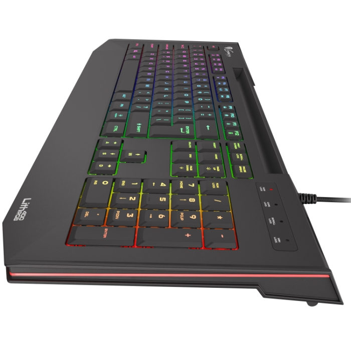 Genesis Gaming Keyboard Lith 400 RGB US Layout RGB Backlight X-Scissor Slim (тъмнейл - 4)