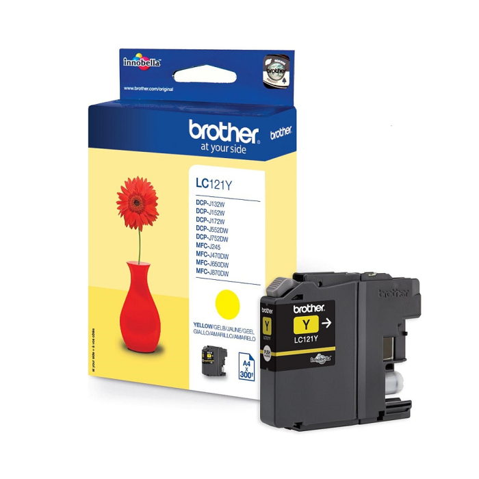 Brother LC-121 Yellow Ink Cartridge for MFC-J470DW/DCP-J552DW