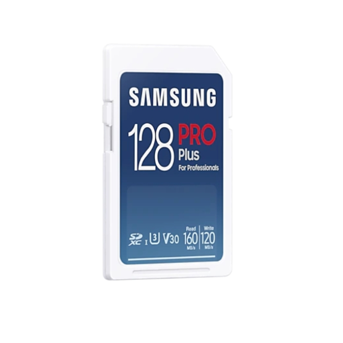 Samsung 128GB SD Card PRO Plus, Class10, Read 160MB/s - Write 120MB/s (тъмнейл - 1)