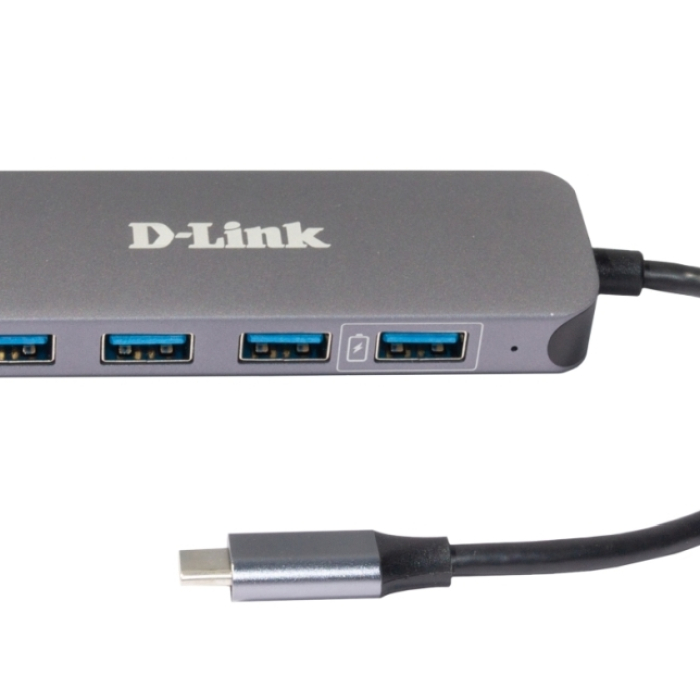 D-Link USB-C to 4-Port USB 3.0 Hub with Power Delivery (тъмнейл - 1)