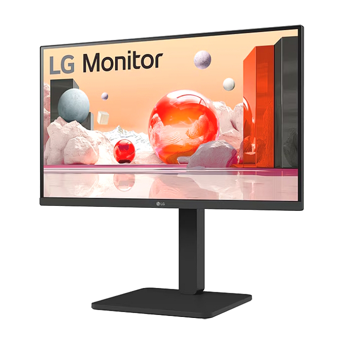 LG 24BA550-B, 23.8" IPS LED AG, 200cd/m2, Full HD 1920x1080, 100Hz, sRGB 95% , D-Sub, Display Port, HDMI, USB 5 Gbps, Speaker 2W x 2, Tilt, Height, Swivel, Pivot, Reader Mode, LG Switch app, Black (тъмнейл - 2)