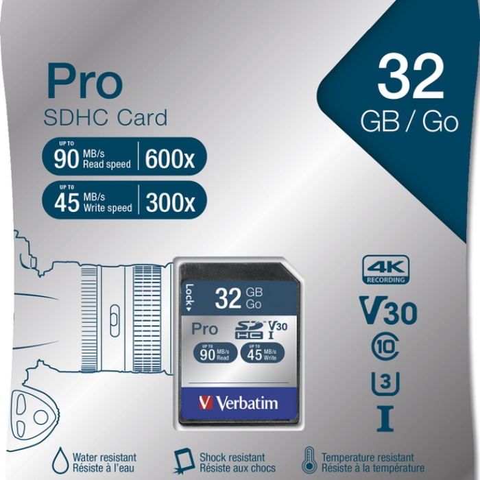 Verbatim 32GB SDHC Pro Class 10 UHS-I (тъмнейл - 1)