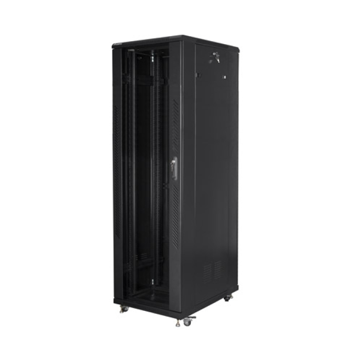 Lanberg rack cabinet 19" free-standing 42U / 800x800 self-assembly flat pack, black (тъмнейл - 2)