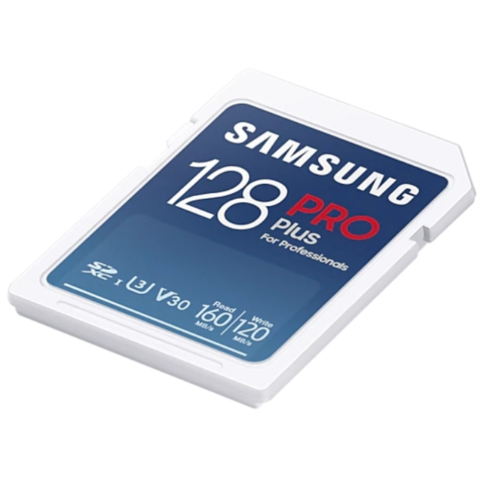 Samsung 128GB SD Card PRO Plus, Class10, Read 160MB/s - Write 120MB/s (тъмнейл - 3)