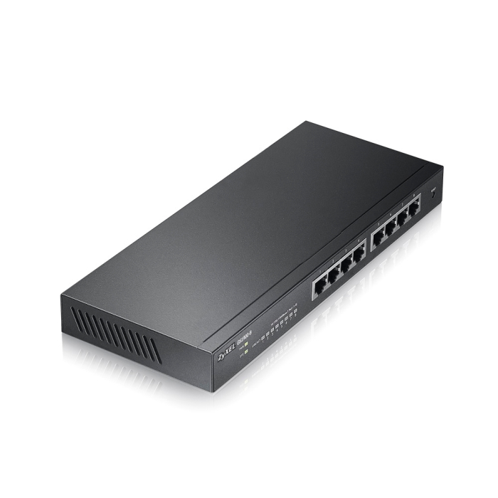 ZyXEL GS1900-8 v2, 8 port GbE L2 smart switch, desktop, fanless (тъмнейл - 2)