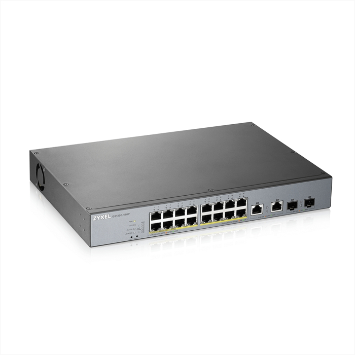 ZyXEL GS1350-18HP, 18 Port managed CCTV PoE switch, long range, 250W на супер цена