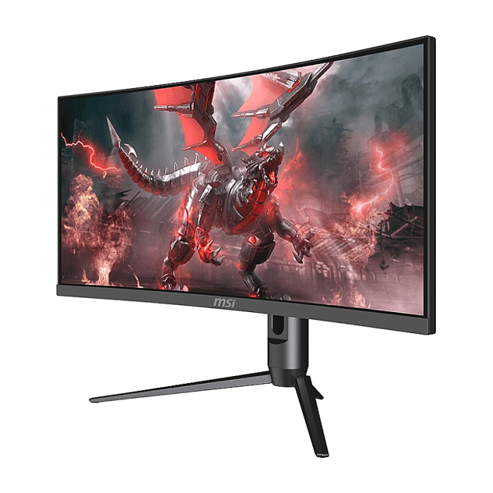 MSI Optix MAG301CR2, 29.5", 200Hz, 1ms, VA, 2560x1080, 21:9, Curved 1500R, Freesync Premium, Gaming OSD, Mystic Light, Anti-Flicker, LBL, 300 nits, 3000:1, 1x DP (1.2), 2x HDMI (2.0), 1x Type C (DP alt.), Earphone out, Height Adj, VESA, 9S6-3CB45H-01 (тъмнейл - 2)