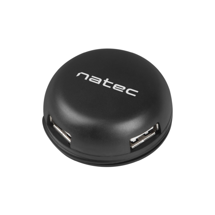 Natec usb 2.0 hub bumblebee 4-port black (тъмнейл - 1)