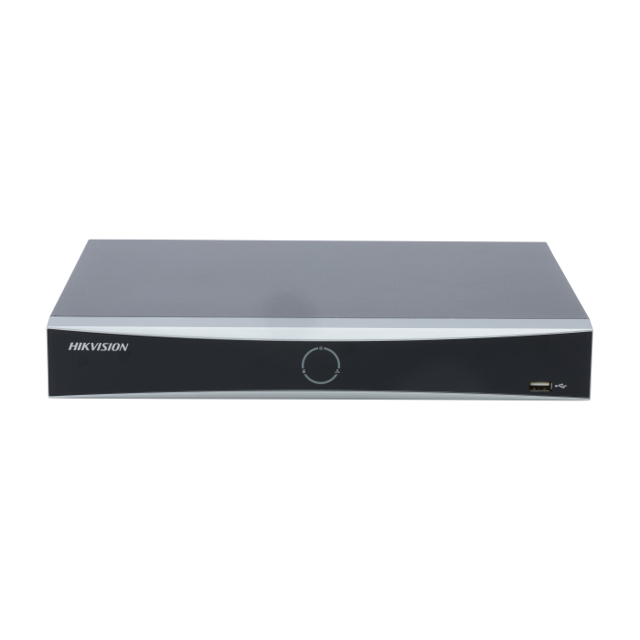 HikVision 32-ch 1.5U 16 POE K Series AcuSense 4K NVR, up to 12 MP, H.265+, 256/160 Mbps, 4x SATA HDD up to 10TB each, 3 USB, Audio Output: 1-ch, RCA (Linear, 1 kOhm), Video Output: HDMI 4K, VGA 1080p на супер цена