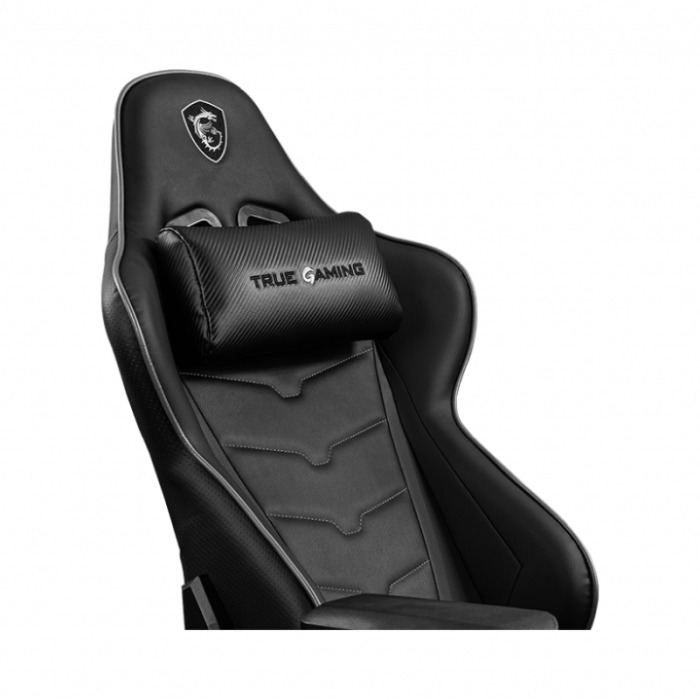 MSI MAG CH120 I, Adjustable Back Angle 90° - 180°, 4D Adjustable Armrests, PVC Leather, High Density Mould Shaping Foam, Ergonomic headrest pillow and lumbar, Gas Lift Class-4, 75mm Wheels, up to 150 KG, Steel Frame, Black and Grey, 9S6-B0Y10D-022 (тъмнейл - 3)