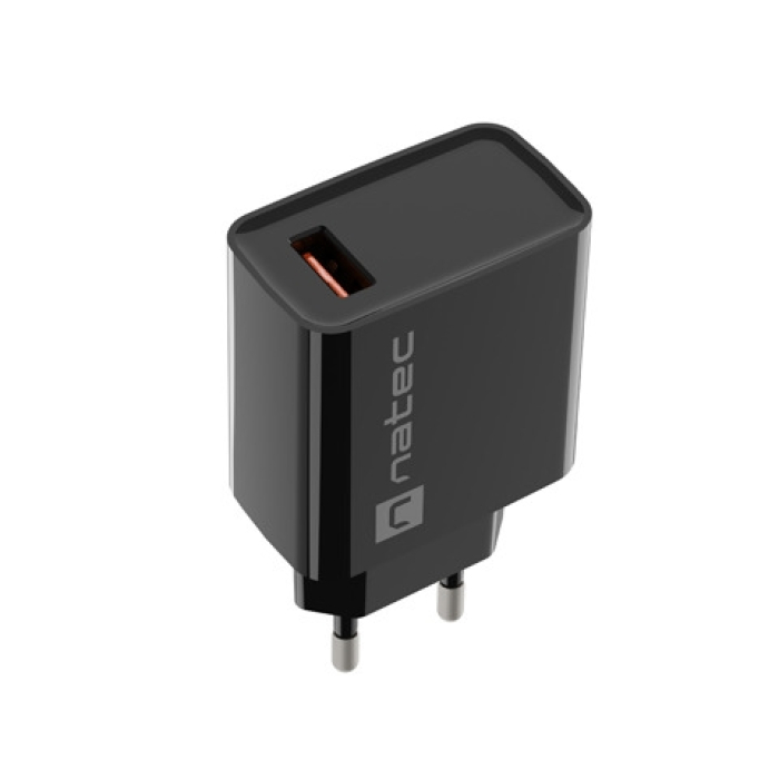 Natec USB Charger Ribera 1X USB-A 18W, Black (тъмнейл - 4)