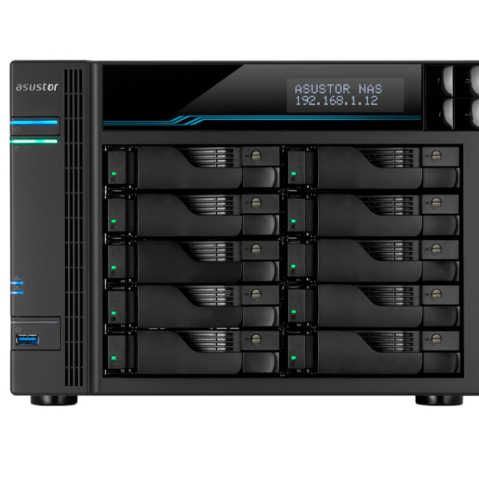 Asustor Lockerstore 10 AS6510T, 10-Bay NAS, Intel ATOM C3538 Quad-Core( Denverton 2.1GHz), 8GB DDR4 (Max 32 GB) , 10 GbE x 2, 2.5 GbE x 2, USB 3.2 Gen-1 x 2, 10 x 2.5” / 3.5” SATA or SSD, 2 x M.2PCIe (NvMe) or SATA SSD, with lockable tray, AES-NI hardwar на супер цена