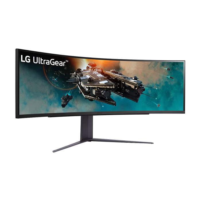 LG 49GR85DC-B, 49" Ultragear VA AG, 1ms, 32:9 Curved 1000R Gaming QHD (5120x1440), 240HZ, 450cd/m2, 2500:1, DCI-P3 95%, FreeSync, NVIDIA G-Sync, HDR 600 ,VRR, USB Type-C, HDMI, DisplayPort, PIP, PBP, Height, Swivel, Tilt, Black (тъмнейл - 2)