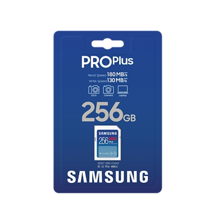 Samsung 256GB SD Card PRO Plus, UHS-I, Read 180MB/s - Write 130MB/s (тъмнейл - 4)