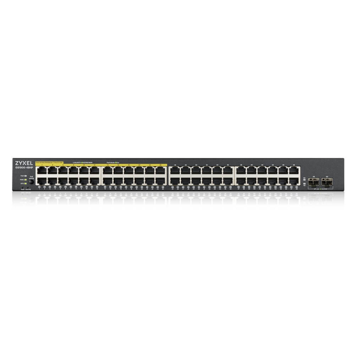 ZyXEL GS1900-48HP v2, 48-port GbE L2 Smart Switch, 170 Watt, rackmount (тъмнейл - 2)