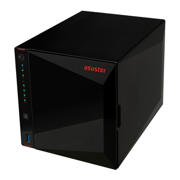 Asustor AS5304T, 4-Bay NAS, Intel Celeron J4105 Quad-Core 1.5 GHz (burst up 2.5 GHz), 4 GB SO-DIMM DDR4, 4x 2.5"/3.5" SATA3 HDD or SSD, 2x 2.5 GbE, 3x USB 3.2 Gen 1 Type A, WOW (Wake on WAN), WOL, System Sleep Mode, AES-NI hardware encryption (тъмнейл - 4)