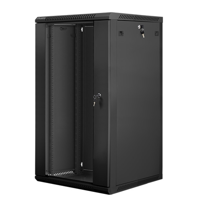 Lanberg rack cabinet 19” wall-mount 22U / 600x600 for self-assembly (flat pack), black (тъмнейл - 2)