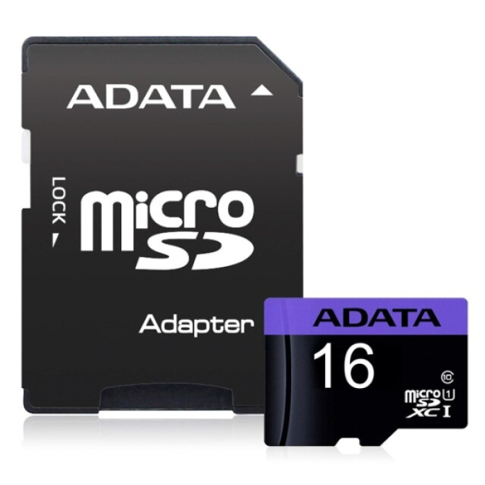 ADATA 16GB MicroSDHC UHS-I CLASS 10 (with adapter) на супер цена