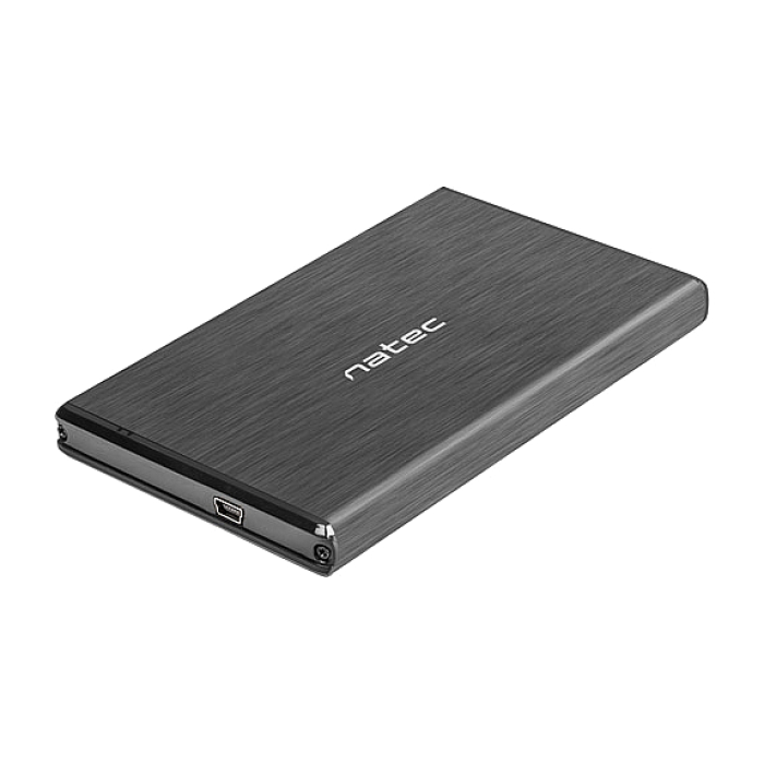 Natec EXTERNAL HDD/SSD ENCLOSURE RHINO SATA 2.5" USB 2.0 ALUMINUM Slim Black