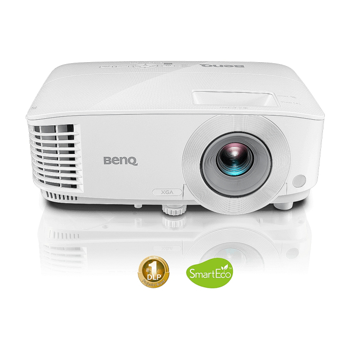 BenQ MX550, DLP, XGA (1024x768), 20 000:1, 3600 ANSI Lumens, Zoom 1.1x, Vertical Keystone, Speaker 2W, VGA, 2xHDMI, S-Video, RCA, VGA out, Audio In/Out, RS232, USB mini B, 2.3 kg, White (тъмнейл - 2)