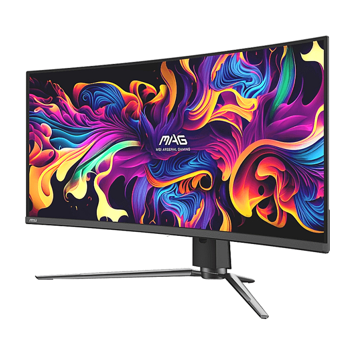 MSI MAG 341CQP QD-OLED, 34", 175Hz, 0.03ms, UWQHD 3440x1440, Oled Care 2.0, Fanless Design with Graphene, ClearMR 9000, HDR True Black 400, KVM, 250 nits, 1500000:1, 100M;1, DP (1.4a), 2x HDMI (2.1), Type-C (DP alt. PD 15W), USB HUB, Adj.Stand 100mm (тъмнейл - 1)