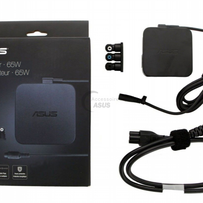 Asus Adapter U65W multi tips charger, 3 pin, 6 pcs, Black (тъмнейл - 1)