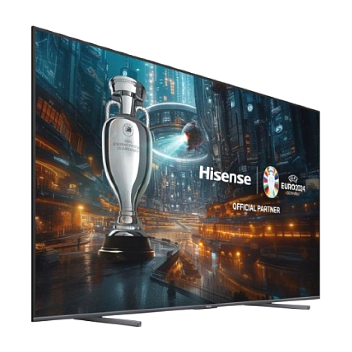 Hisense 100" E7NQ Pro, 4K Ultra HD 3840x2160, ULED, FALD, Quantum Dot, 144Hz, IPS, HDR 10+, HLG, Dolby Vision IQ, Dolby Atmos, Smart TV, WiFi 5GHz, WiFi Direct, BT, Anyview Cast, 4xHDMI, 2xUSB, LAN, CI+, DVB-T2/C/S2, Black (тъмнейл - 1)