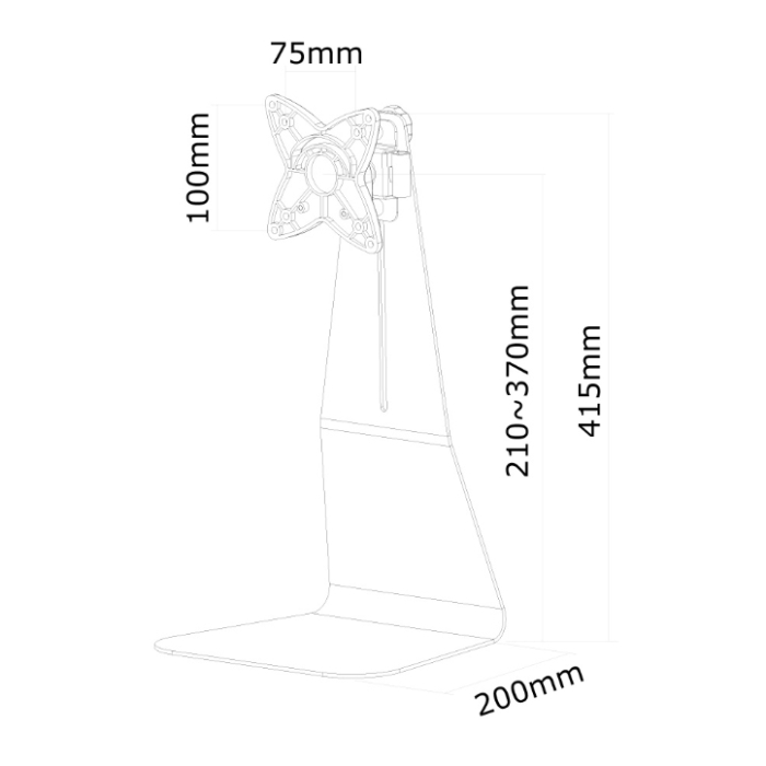 Neomounts by NewStar Flat Screen Desk Mount (stand) (тъмнейл - 3)