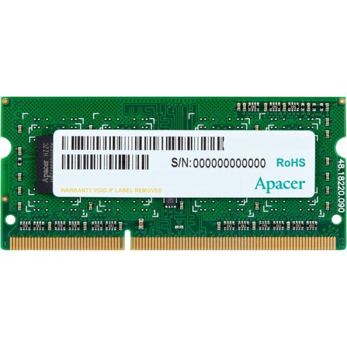 Apacer 4GB Notebook Memory - DDR3 SODIMM PC10600 512x8 @ 1333MHz на супер цена