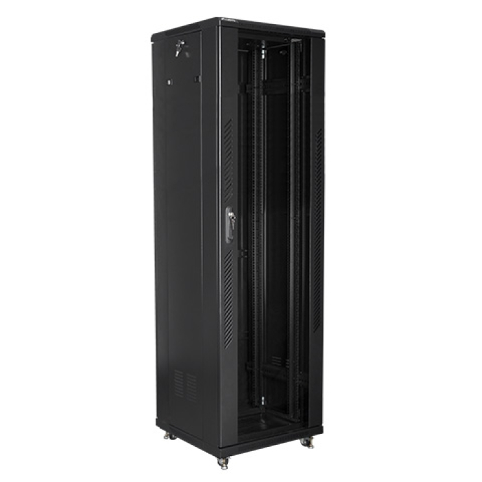 Lanberg rack cabinet 19" free-standing 42U / 600x600 self-assembly flat pack, black