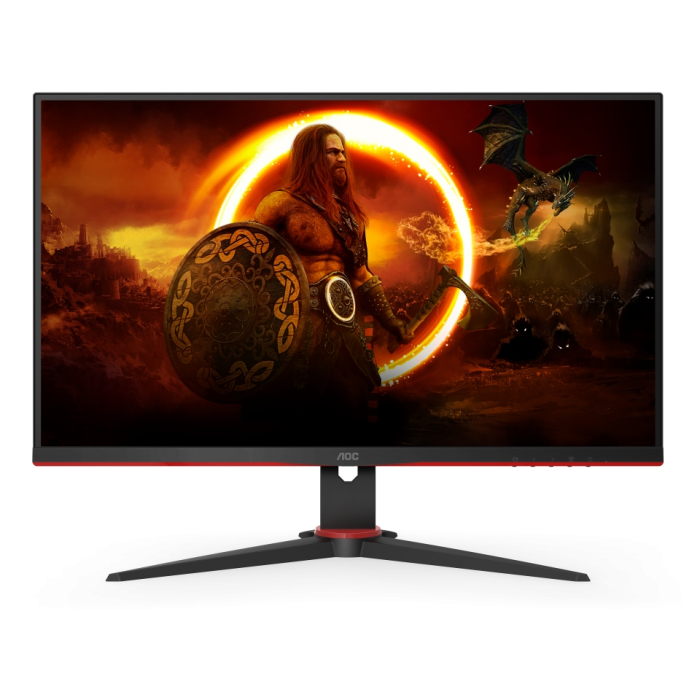 AOC 24G2SAE/BK 23.8" WLED VA 1920x1080@165Hz, 4ms GTG, 350cd/m2, 3000:1, 80M:1 DCR, FreeSync Premium, Low Blue Light, Tilt, D-SUB, HDMI, DP, Speakers, Black/Red