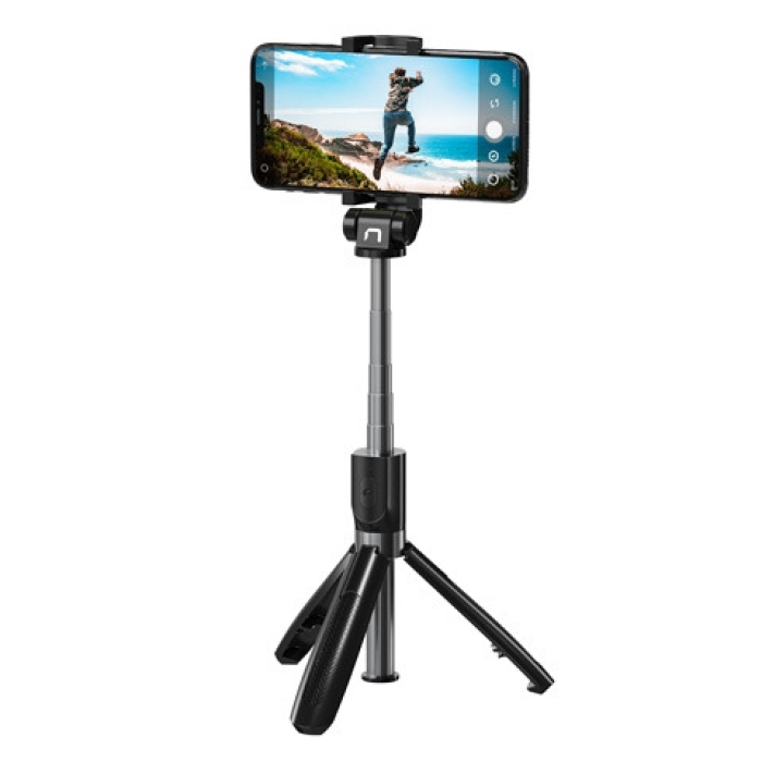 Natec Wireless Selfie Tripod Alvito BT 4.0 Black (тъмнейл - 1)