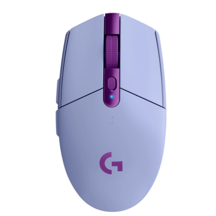 Logitech G305 Wireless Mouse, Lightsync RGB, Lightspeed Wireless, HERO 12K DPI Sensor, 400 IPS, 6 Programmable Buttons, Lilac