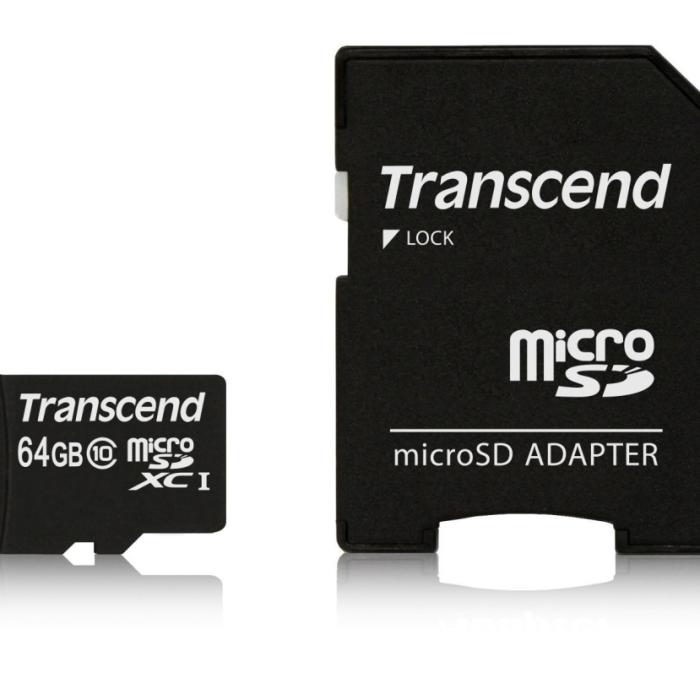 Transcend 64GB micro SDXC UHS-I, 300x (with adapter, Class 10)