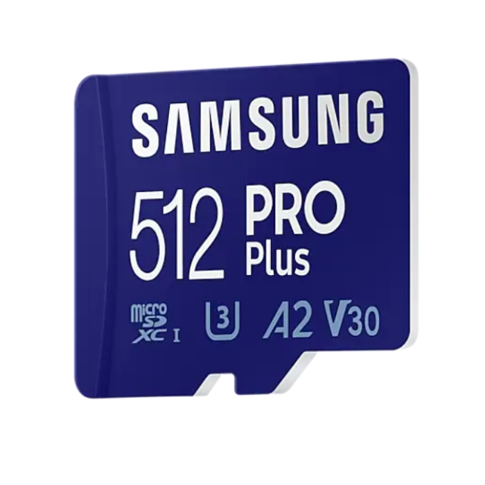 Samsung 512GB micro SD Card PRO Plus with Adapter, Class10, Read 160MB/s - Write 120MB/s (тъмнейл - 1)