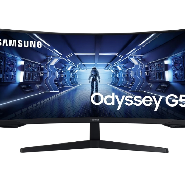 Samsung LC34G55T, 34" CURVED VA, 1000R, 165 Hz, 1 ms MPRT, 21:9, 3440 x 1440, HDR10, 250 cd/m2, 2500:1 Contrast, Mega DCR, Eye Saver, Flicker Free, FreeSync Premium, Black Equalizer, Low Input Lag, DP 1.4, HDMI 2.0, Headphone, 178°/178°, Black на супер цена