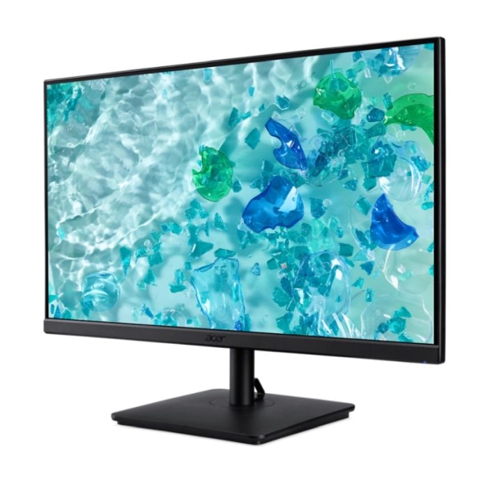 Acer Vero V247YEbmipxv, 23.8" IPS LED ZeroFrame, FreeSync, FHD (1920x1080), 100Hz, 100M:1, 4ms (GTG), 250nits, VGA, HDMI, DisplayPort, 2x2W Speakers, Flicker-Less, BlueLightShield, Audio in/out, TCO, Tilt, Vesa, Black (тъмнейл - 1)