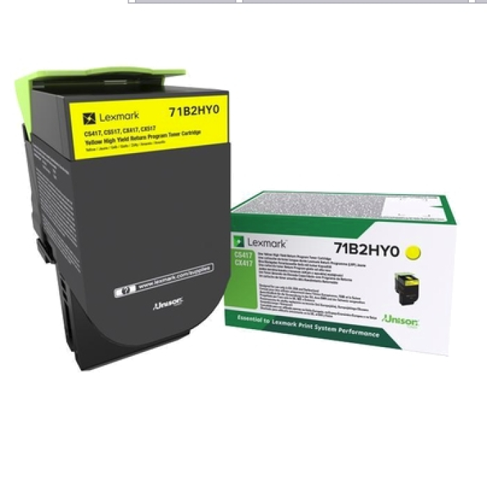 Lexmark 71B2HY0 CS/CX417, 517 Yellow Return Programme 3.5K Toner Cartridge на супер цена