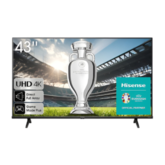 Hisense 43" E7NQ, 4K Ultra HD 3840x2160, QLED, Quantum Dot, HDR 10+, HLG, Dolby Vision, Light Sensor, Smart TV, WiFi 5GHz, WiFi Direct, BT, Anyview Cast, 3xHDMI, 2xUSB, LAN, CI+, DVB-T2/C/S2, Black