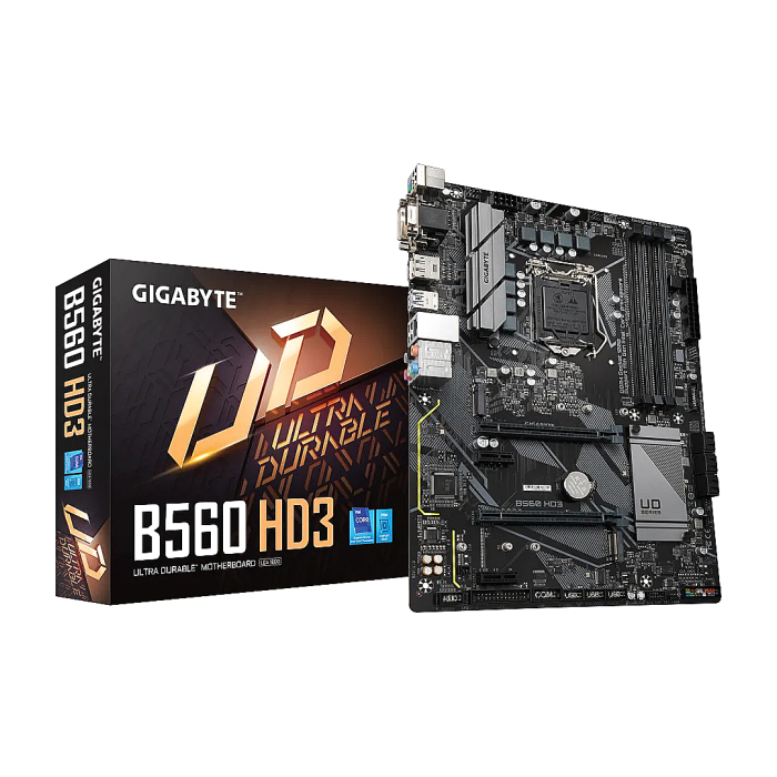 GIGABYTE B560 HD3, поглед кутия