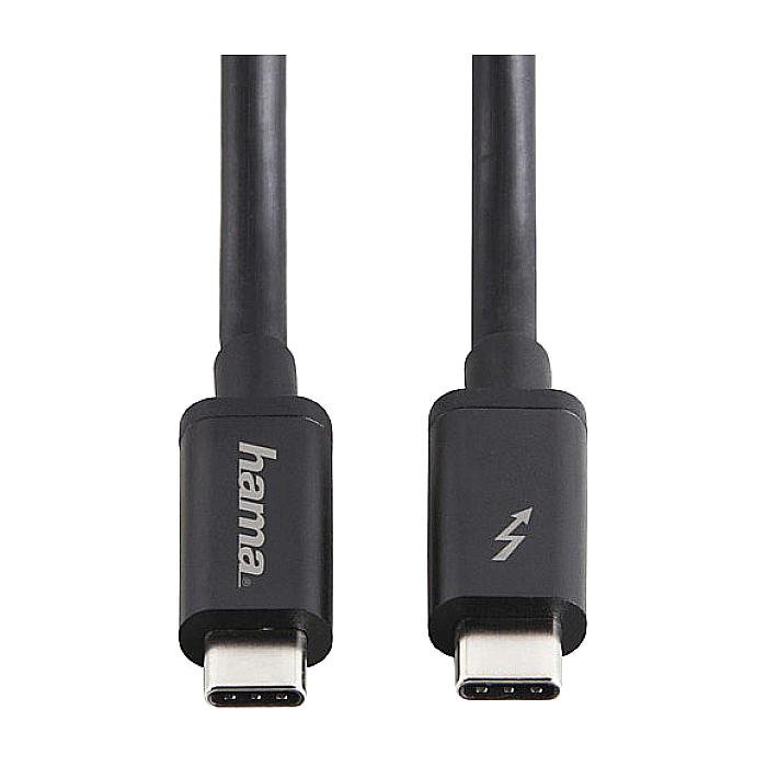 Hama "USB-C" Thunderbolt-3 Cable, 40 Gbit/s, 5A, 100W, Ultra-HD 5K, 0.50 m на супер цена