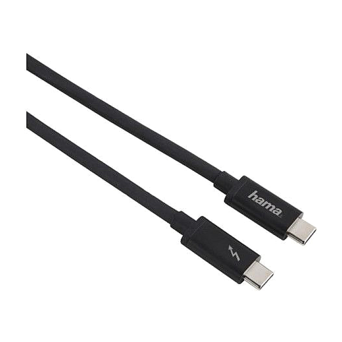 Hama "USB-C" Thunderbolt-3 Cable, 40 Gbit/s, 5A, 100W, Ultra-HD 5K, 0.50 m (тъмнейл - 2)