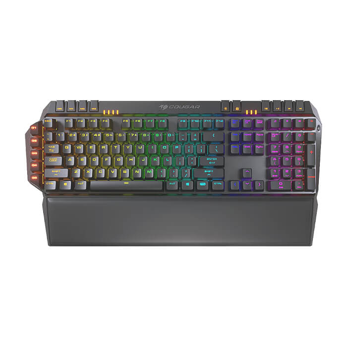 Gaming Cougar 700K Evo RGB, С кабел, Конфигурируеми бутони, Опора за китката, Черен