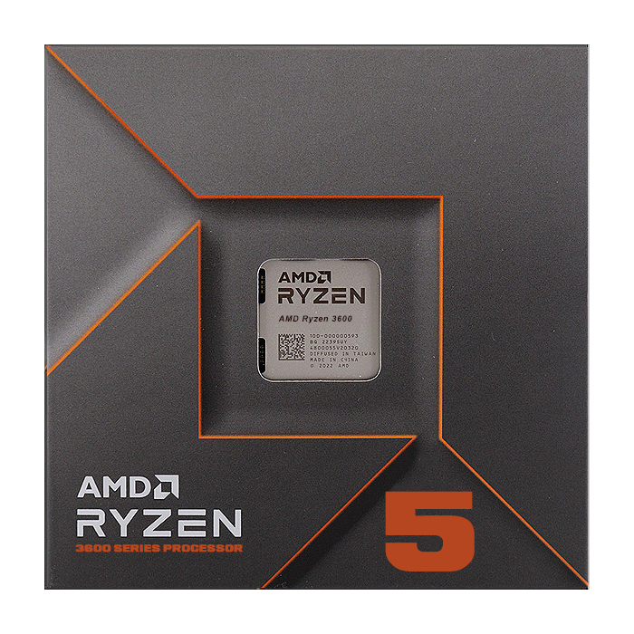 qAMD Ryzen 5 3600 6-Core 3.6GHz AM4 Tray, поглед отпред