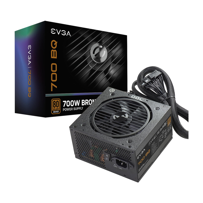 Захранващ блок EVGA 700 BQ, 80+ BRONZE 700W Полумодулен (тъмнейл - 2)