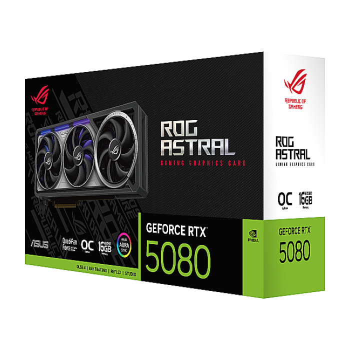 ASUS ROG ASTRAL RTX 5080 OC 16GB, кутия