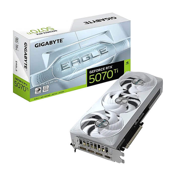 Gigabyte GeForce RTX 5070 Ti 16GB GDDR7 Eagle OC Ice SFF ID 98752 (тъмнейл - 3)